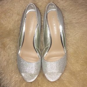 Silver Sparkling Heels